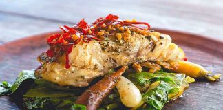 A farm-to-table dish at Los Tamarindos.