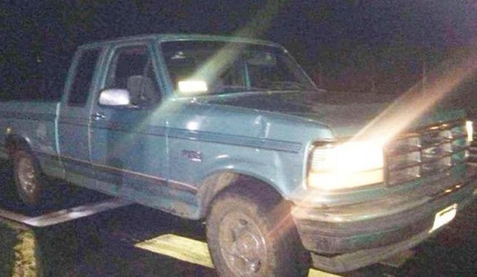 Truck in which five bodies were found.