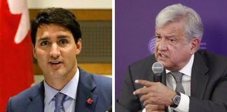 Trudeau, left, and AMLO