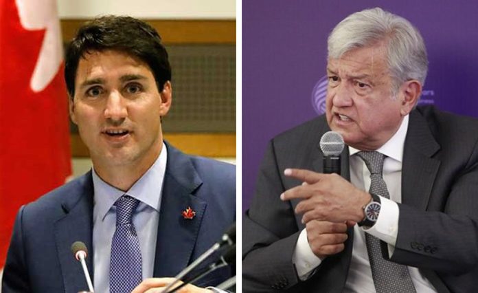 Trudeau, left, and AMLO