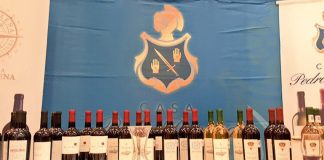 A display of wines at the festival now running in Mexico City.