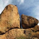 El Diente, the tooth, one of the boulders near Río Blanco, Jalisco.