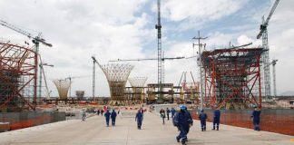 Work continues on Mexico City's new airport even though it remains unknown whether the project will be canceled.