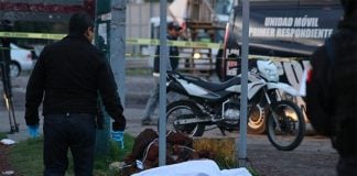 Site of the lynching yesterday in Puebla.