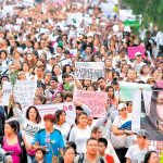 Yesterday's march in Ecatepec.