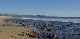 San Pedrito Beach, where the wanted couple operated a vacation rental business.