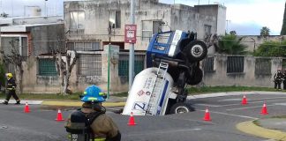 Gas truck in Zapopan yesterday.