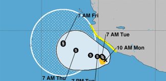 Tara's forecast track.