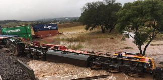 Derailed train in Michoacán today.