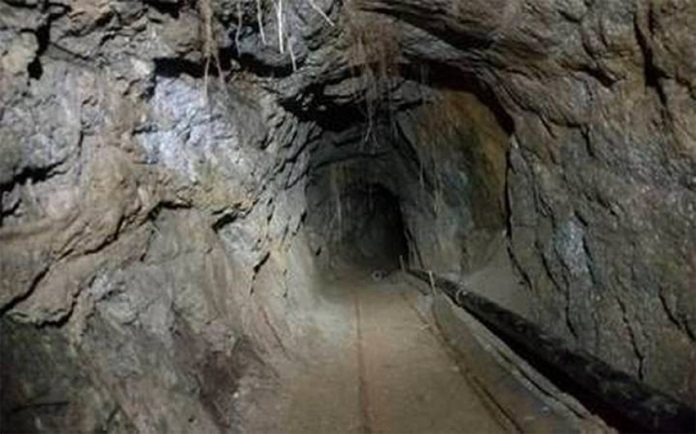 The tunnel between Jacume, Baja California, and Jacumba, California.