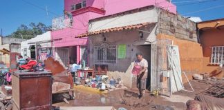 Flood damage in Tuxpan, Nayarit.