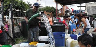 A lot of people will be filling water containers at the end of the month in Mexico City.