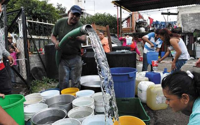 A lot of people will be filling water containers at the end of the month in Mexico City.