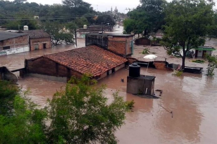 A flooded home in Nayarit.
