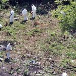 Investigators at the Cocula dump, where students' bodies might or might not have been burned.