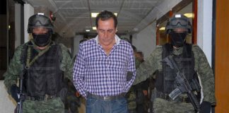 Beltrán Leyva at his arrest in 2014.