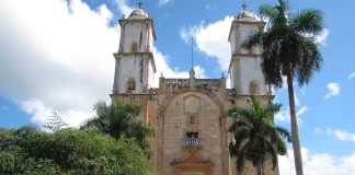 The unique church in Peto, Yucatán.