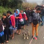 Displaced citizens of Chiapas on their march to the capital.