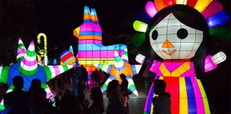 Illuminated figures at last year's Luztopia.