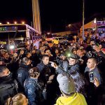 Anti-migrant demonstrators in Tijuana.