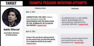 Messages received by Río Doce's Villareal that contained infection links.