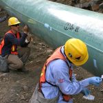 Workers at a TransCanada pipeline project.