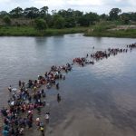 Another 4,000 migrants crossed the Suchiate river yesterday.
