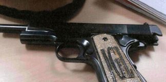 El Chapo's diamond-encrusted .38 was presented as evidence in court in New York.