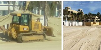 Machinery on the beach in Cabo.