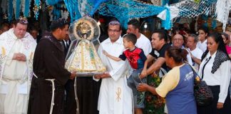The Virgin of Zapopan during the annual pilgrimage.