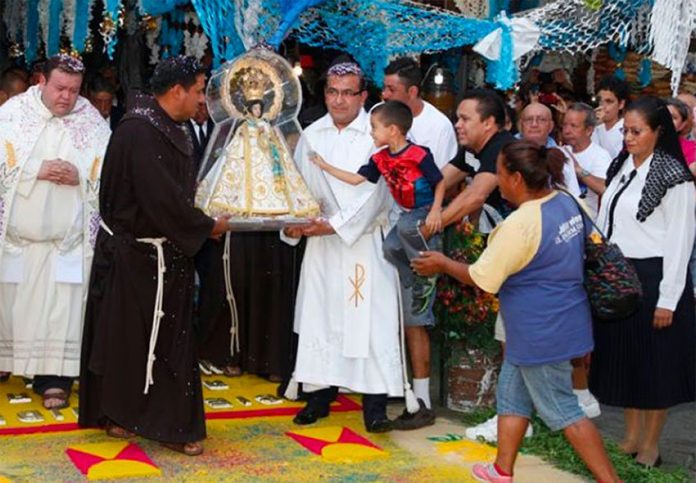 The Virgin of Zapopan during the annual pilgrimage.