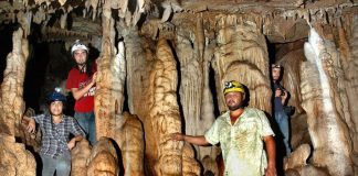 Inside La Cueva de los Monos after a tough hike.