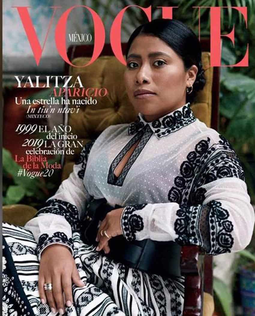 Oaxaca actress Aparicio on Vogue's January cover.