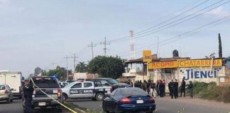 Scene of this morning's ambush in Jalisco.