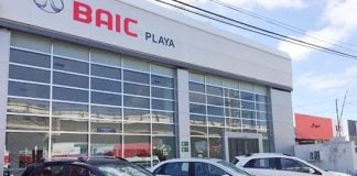 A BAIC dealership in Playa del Carmen, Quintana Roo.