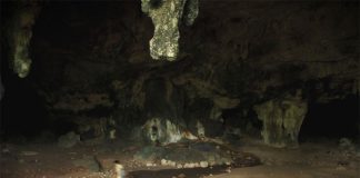 The cave discovered in Yucatán.