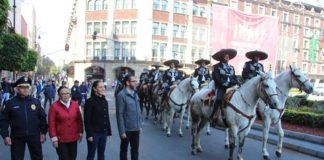 City officials welcome back the Charro Police.