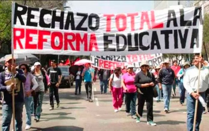 One of many marches held to protest the 2012 education reform.