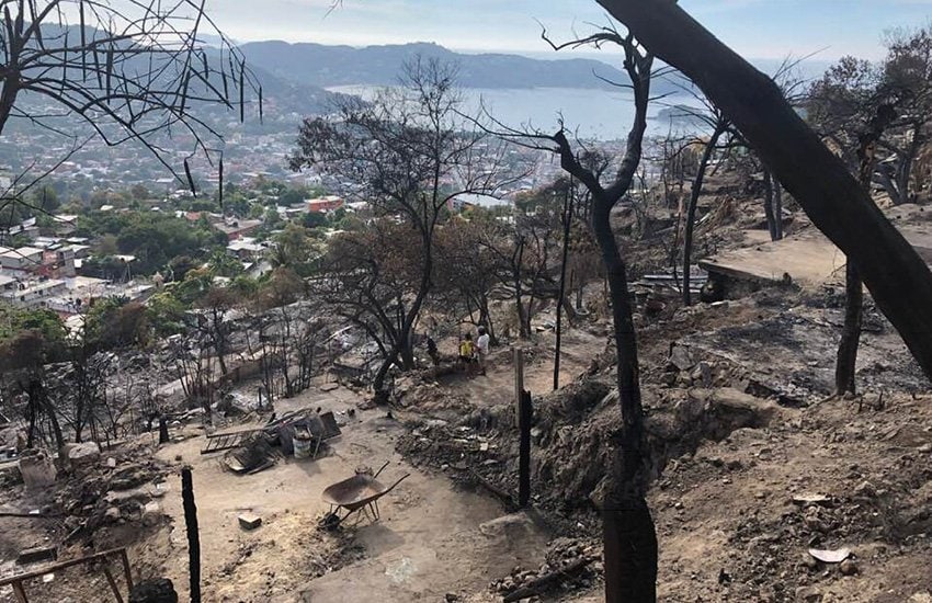 Millions of pesos in damage on the hill overlooking Zihuatanejo.