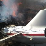 Wreckage of the helicopter in which the governor of Puebla and four others died on Christmas Eve.