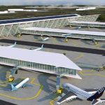 Artist's conception of Santa Lucía airport.