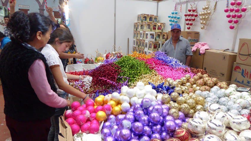 Ornaments on display during the annual fair.