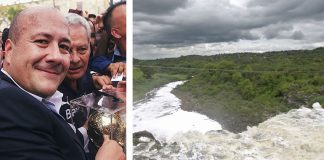 Alfaro and the polluted river.