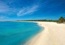 A beach in the popular Riviera Maya.