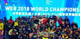 Mexican robotics students in Shanghai.