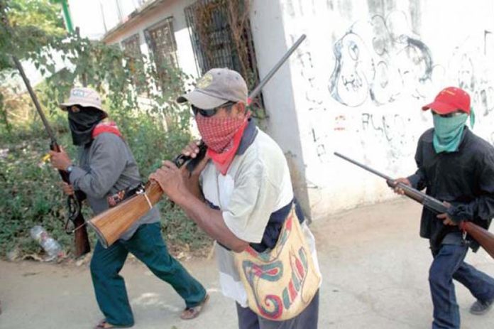 Self-defense militia on the move in Guerrero.