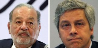 Slim, left, saw positive signs in AMLO's speech, but González did not.