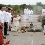 Yesterday's ceremony in Chiapas to seek permission to build train.