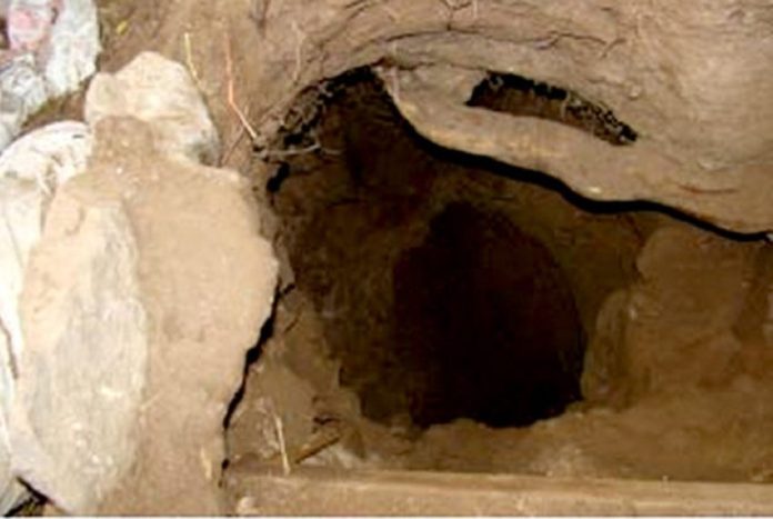 The unfinished tunnel discovered between Sonora and Arizona.