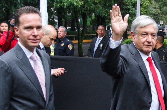 Velasco, left, will have bodyguards for 15 years but López Obrador, right, does without.
